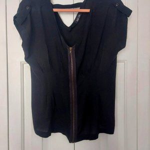 Black top with Zipper front